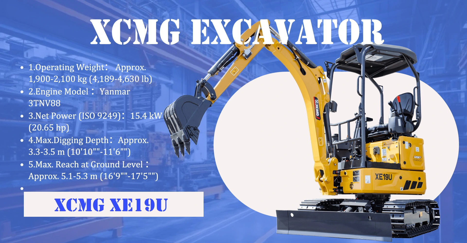 xcmg xe19u excavator xcmg xe19u excavator