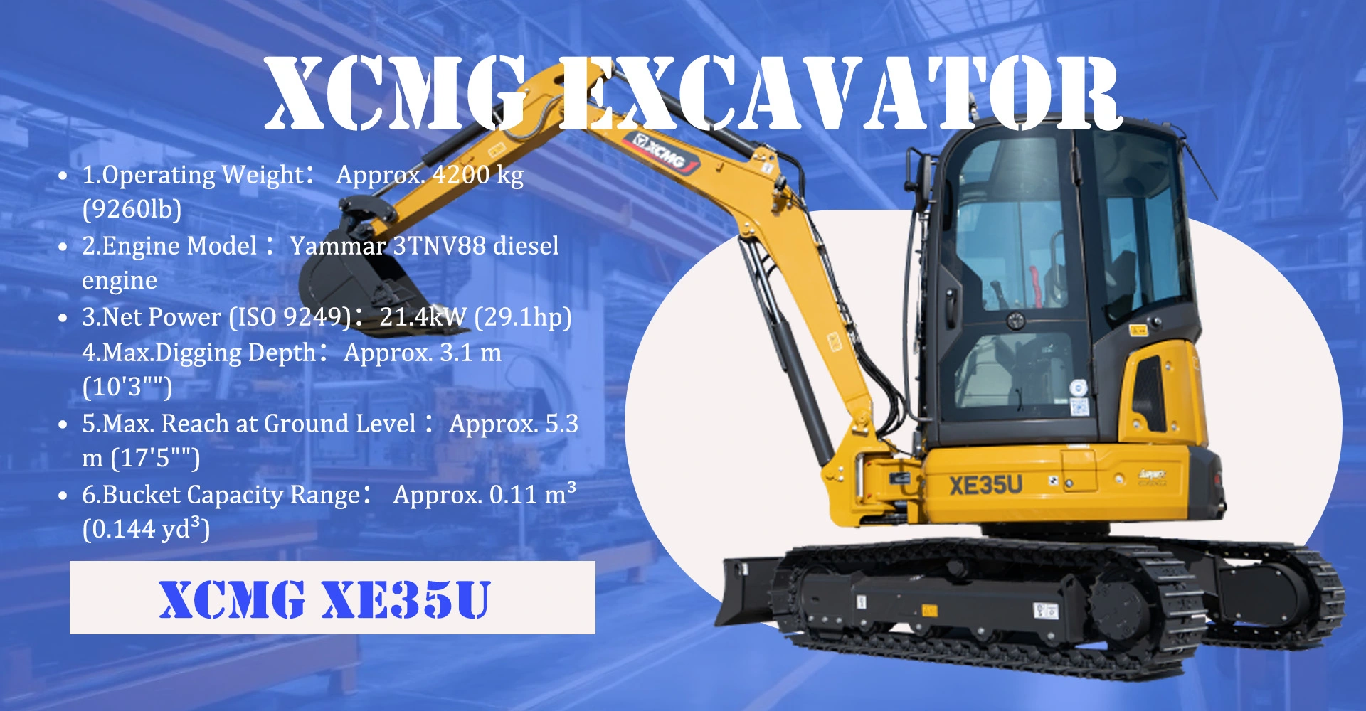 xcmg xe35u excavator xcmg xe35u excavator