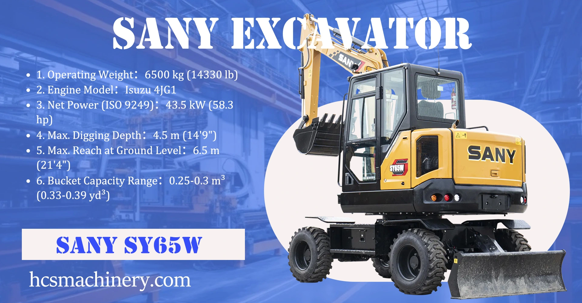 SANY SY65W EXCAVATOR